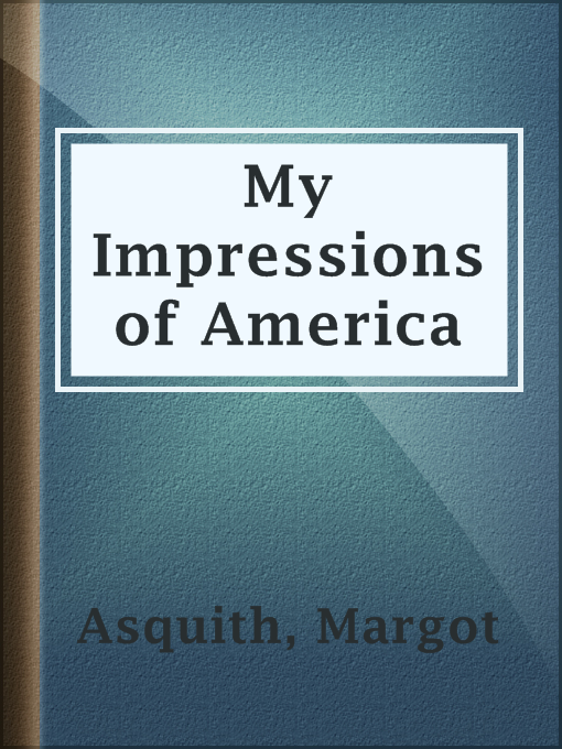 Imagen de portada para My Impressions of America